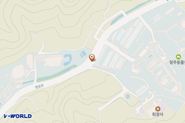 청주동물원 노상 공영주차장 위치 지도 — 충청북도 청주시 상당구 명암동 183-2