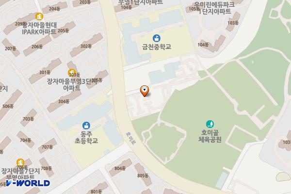 청주시 상당구 금빛도서관 위치 지도 — 충청북도 청주시 상당구 호미로 272