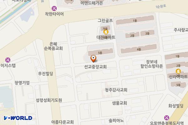 청주 공항로 공영주차장 위치 지도 — 충청북도 청주시 청원구 공항로64번길 26