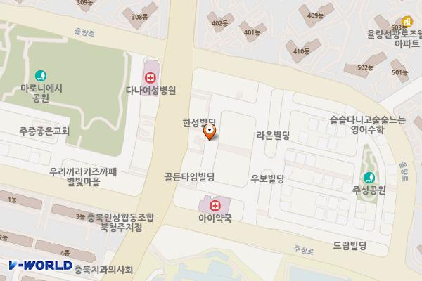 청주시 주성동 공영주차장 위치 지도 — 충청북도 청주시 청원구 주성동 441