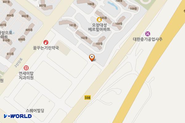 청주시 주성리 공영주차장 위치 지도 — 충청북도 청주시 청원구 오창읍 주성리 681