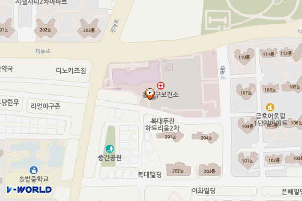청주시 흥덕보건소 위치 지도 — 충청북도 청주시 흥덕구 대농로 88