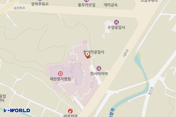 제천 명지병원 장례식장 주차장 위치 지도 — 충청북도 제천시 내토로 991