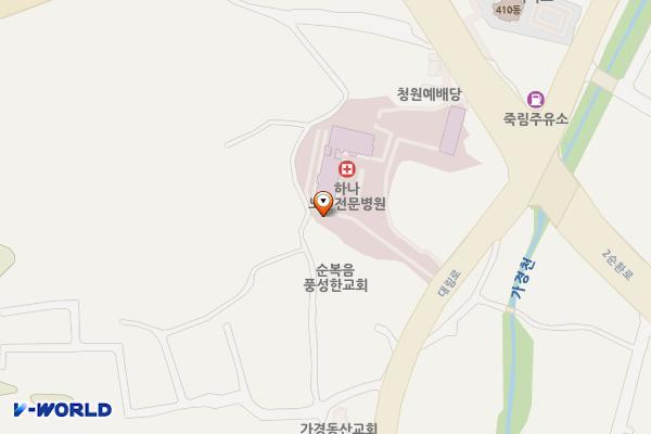 청주 하나노인전문병원 위치 지도 — 충청북도 청주시 서원구 대림로 431