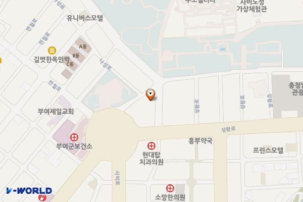성왕로터리노상주차장 위치 지도 — 충청남도 부여군 부여읍 나루터로 7
