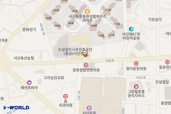 서산시청 제2청사 주차장 위치 지도 — 충청남도 서산시 고운로 177