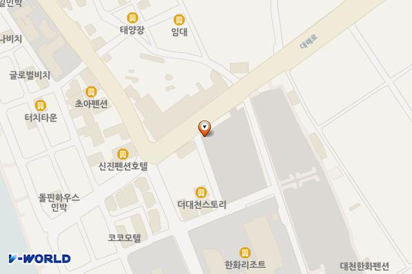 대천해수욕장 제1지구 제1주차장 위치 지도 — 충청남도 보령시 대해로 869