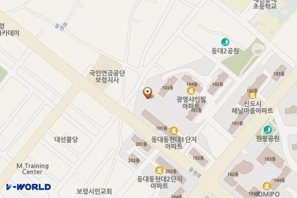 보령시 동대16통 마을주차장 위치 지도 — 충청남도 보령시 동대동 575-36