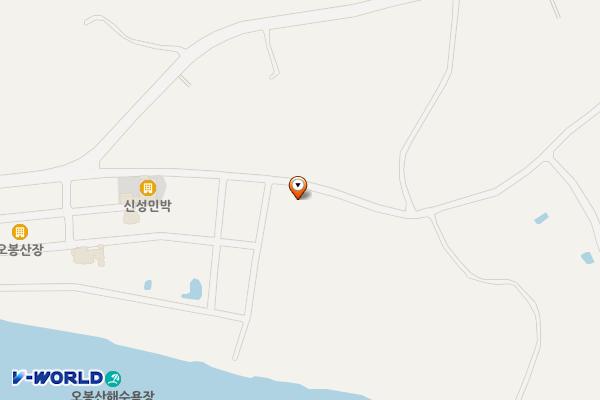 보령시 오봉산해수욕장 주차장 위치 지도 — 충청남도 보령시 오천면 원산도리 1671-76