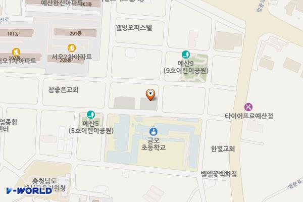 예산군 예산읍 산성리 공영주차장 위치 지도 — 충청남도 예산군 예산읍 산성리 788 