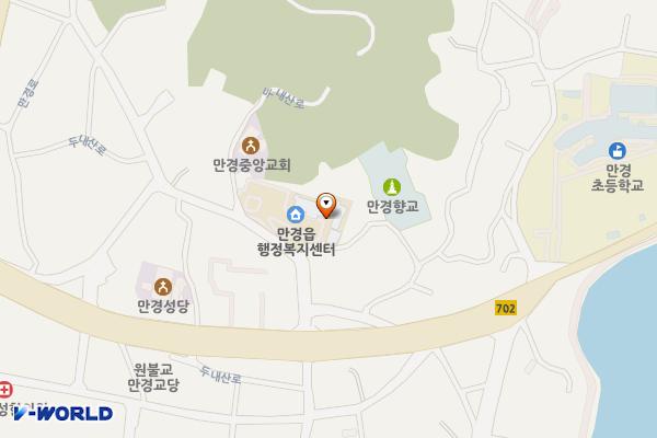 김제시 만경읍 행정복지센터 위치 지도 — 전북특별자치도 김제시 만경읍 두내산로 52