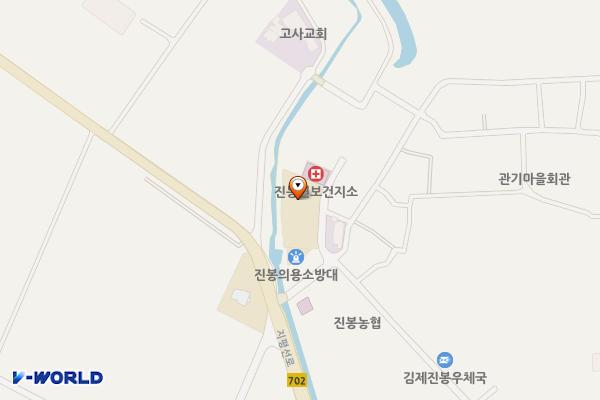 김제시 진봉면 보건지소 위치 지도 — 전북특별자치도 김제시 진봉면 진봉1길 15-3
