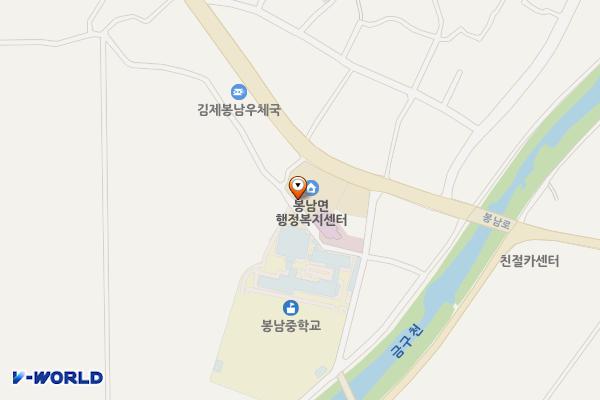 김제시 봉남면 행정복지센터 위치 지도 — 전북특별자치도 김제시 봉남면 봉남로 419