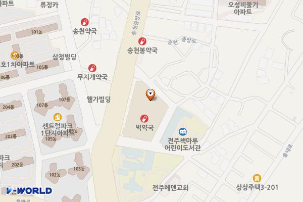 롯데마트 송천점 위치 지도 — 전북특별자치도 전주시 덕진구 송천중앙로 82