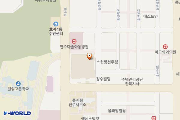 롯데마트 전주점 위치 지도 — 전북특별자치도 전주시 완산구 우전로 240