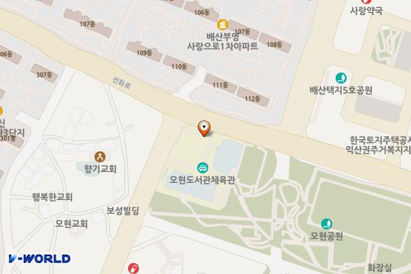 익산시 모현도서관 위치 지도 — 전북특별자치도 익산시 선화로6길 7