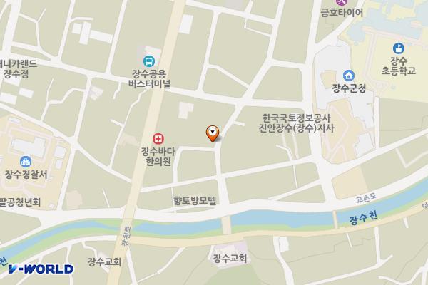 장수군 방촌공원 주차장 위치 지도 — 전북특별자치도 장수군 장수읍 방촌길 9