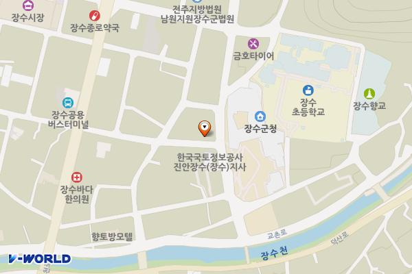장수군 소통행정복합센터 주차장 위치 지도 — 전북특별자치도 장수군 장수읍 호비로 17