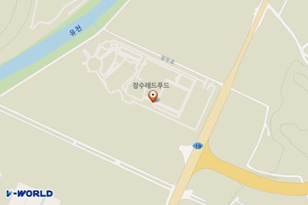 장수군 레드푸드 융복합센터 주차장 위치 지도 — 전북특별자치도 장수군 계남면 장무로 13-23