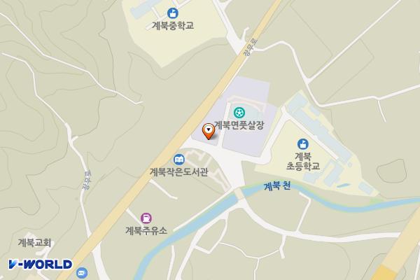 장수군 참샘골체육관 주차장 위치 지도 — 전북특별자치도 장수군 계북면 어전리 735-1