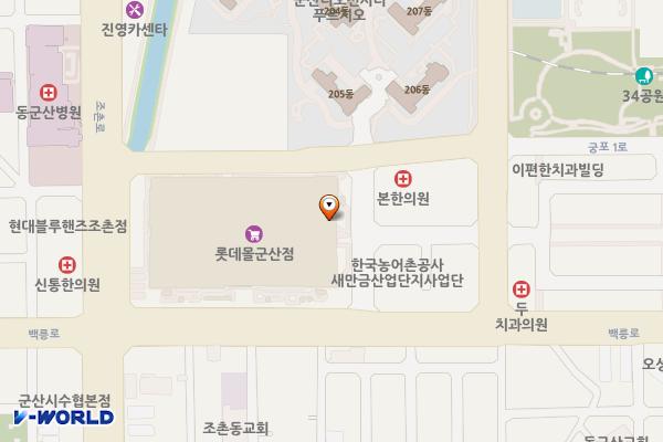 롯데몰 군산점 위치 지도 — 전북특별자치도 군산시 조촌로 130