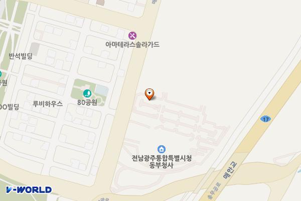전라남도 동부청사 위치 지도 — 전남광주통합특별시 순천시 해룡면 매안로 16