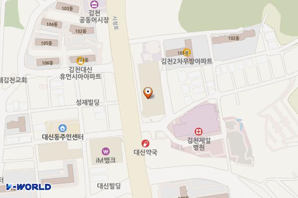 롯데마트 김천점 위치 지도 — 경상북도 김천시 시청로 80