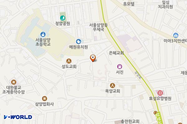삼양마을공원 위치 지도 — 서울특별시 강북구 삼양로47길 15