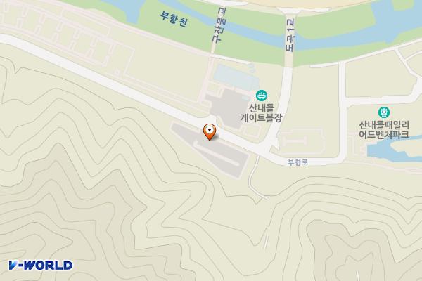 김천시 산내들오토캠핑장 공영주차장 위치 지도 — 경상북도 김천시 지례면 부항댐길 50