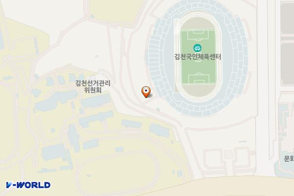 김천시 종합운동장 주차장 위치 지도 — 경상북도 김천시 운동장길 1