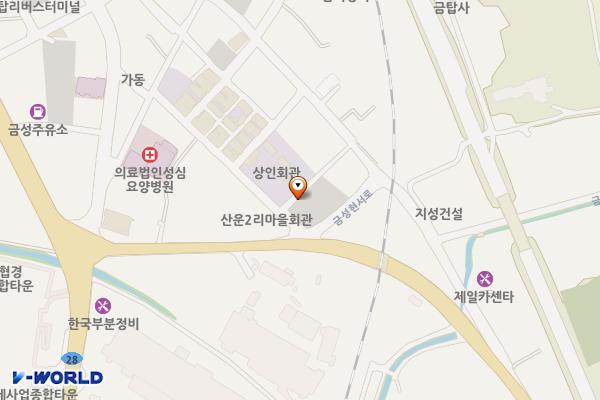 의성군 금성시장 공영주차장 위치 지도 — 경상북도 의성군 금성면 산운리 644-15
