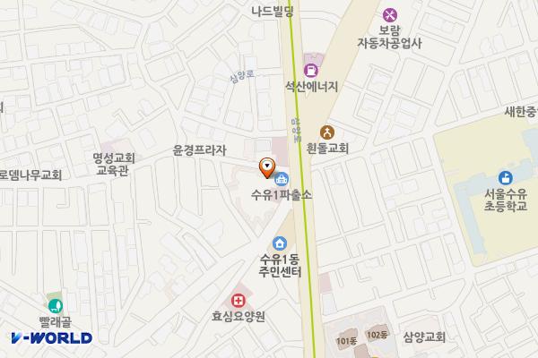 수유일공원 위치 지도 — 서울특별시 강북구 삼양로79길 5