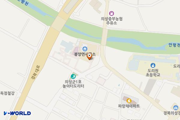 의성군 봉양면사무소 위치 지도 — 경상북도 의성군 봉양면 도리원3길 31