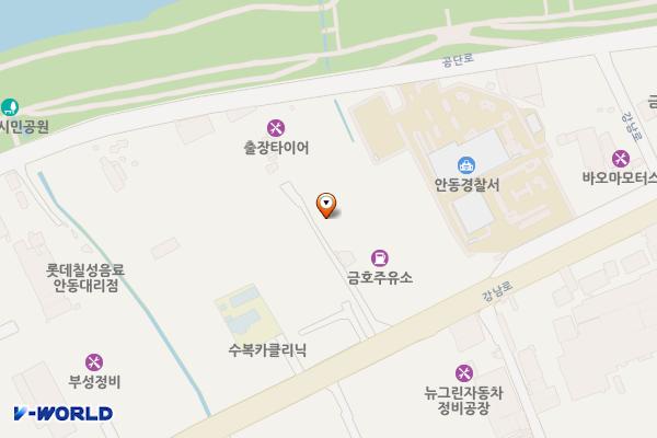 안동버스 본사차고지 위치 지도 — 경상북도 안동시 강남로 79-1