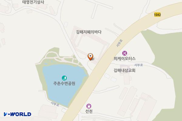 김해지혜의바다도서관 위치 지도 — 경상남도 김해시 주촌면 서부로1541번길 8