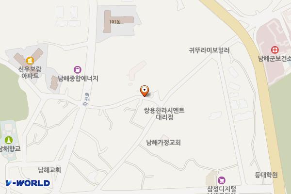 남흥여객자동차 위치 지도 — 경상남도 남해군 남해읍 화전로142번길 13