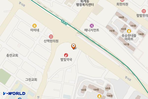롯데슈퍼 춘천점 위치 지도 — 강원특별자치도 춘천시 영서로 2195