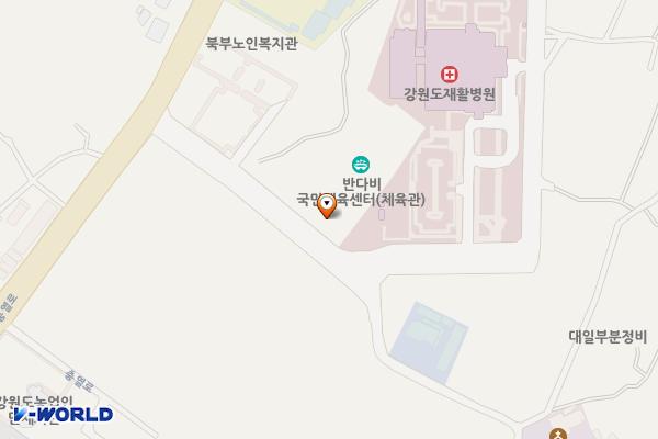 춘천 반다비체육센터 위치 지도 — 강원특별자치도 춘천시 우두하리길 15