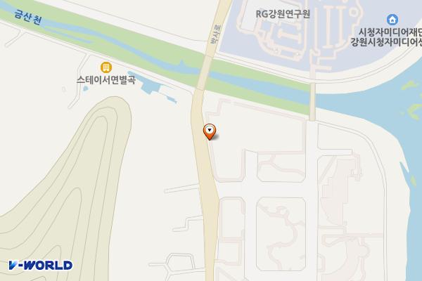 춘천 애니메이션박물관공영주차장 위치 지도 — 강원특별자치도 춘천시 서면 현암리 874