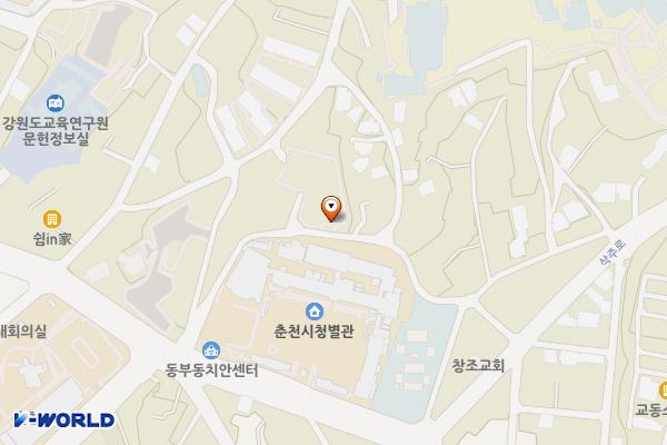 춘천 커뮤니티돌봄센터주차장 위치 지도 — 강원특별자치도 춘천시 교동 29-47