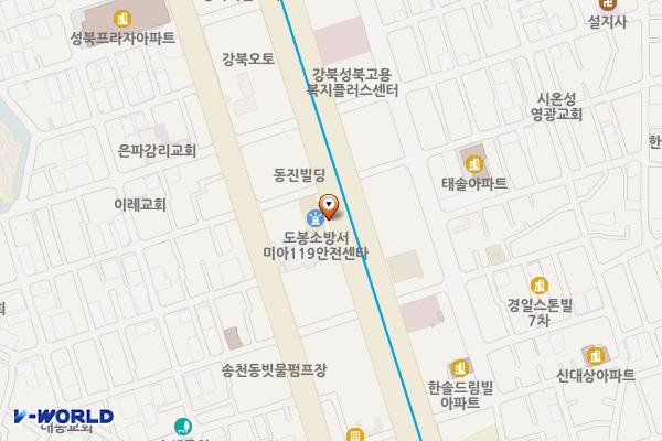으뜸공원(무인) 위치 지도 — 서울특별시 강북구 솔샘로 67