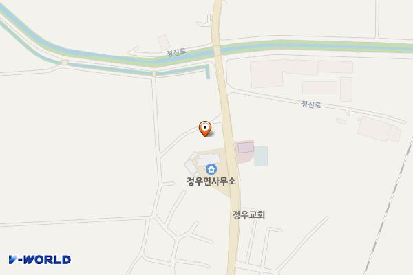정읍시 정우면 기초생활거점 위치 지도 — 전북특별자치도 정읍시 정우면 초강리 40-2
