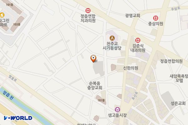 정읍시 시기도심 공영주차장 위치 지도 — 전북특별자치도 정읍시 태평2길 14-1