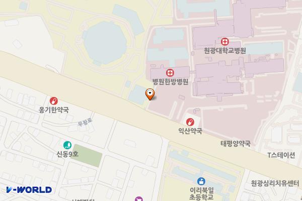 익산시 원광대병원 한방병원 주차장 위치 지도 — 전북특별자치도 익산시 무왕로 893
