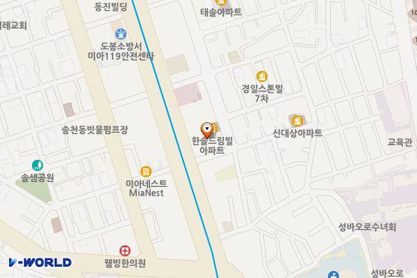 교육청길 위치 지도 — 서울특별시 강북구 도봉로20가길 3