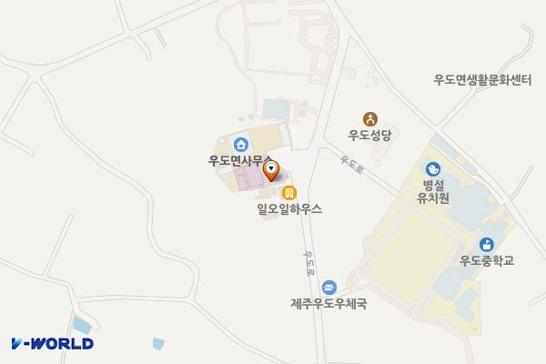 우도면사무소 위치 지도 — 제주특별자치도 제주시 우도면 우도로 153