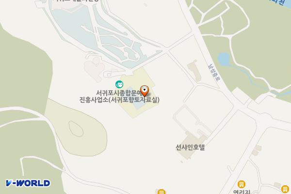 삼매봉 도서관 위치 지도 — 제주특별자치도 서귀포시 남성중로153번길 15