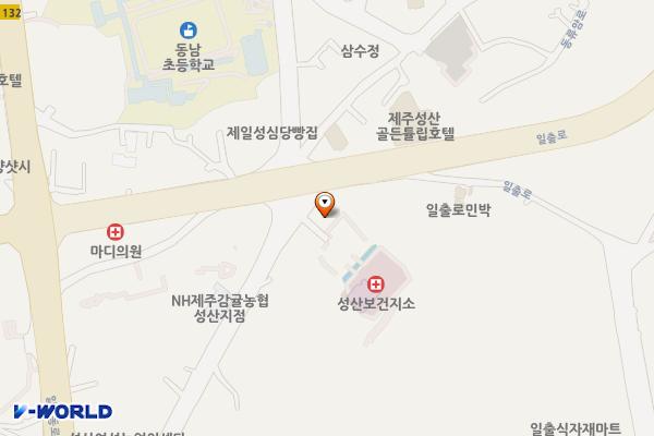 성산보건지소 위치 지도 — 제주특별자치도 서귀포시 성산읍 고성오조로 42