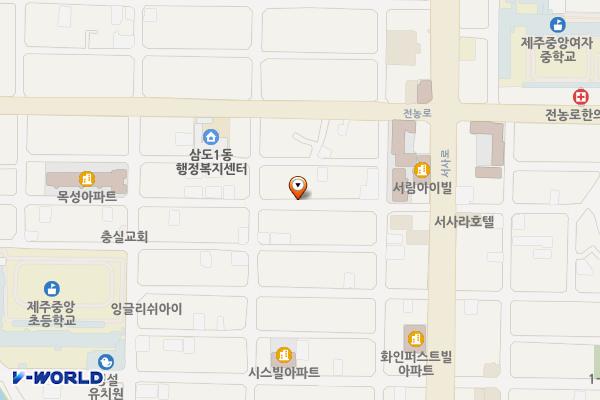 삼도1동 청소년문화의집 위치 지도 — 제주특별자치도 제주시 서사로14길 16