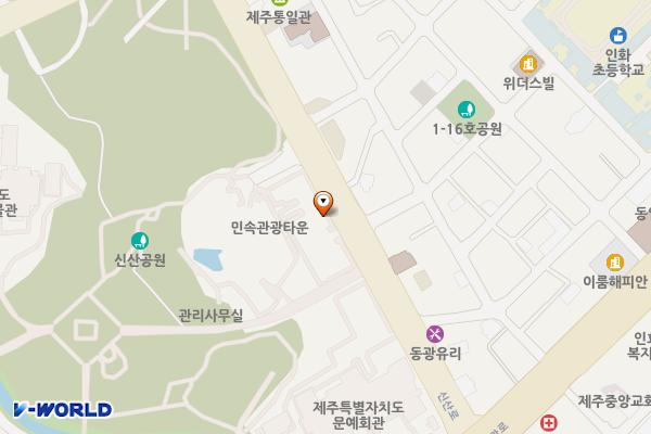 제주영상미디어센터 위치 지도 — 제주특별자치도 제주시 신산로 82